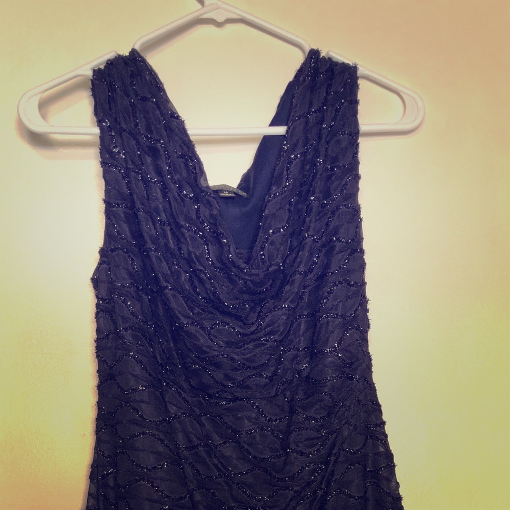 Blue Beaded Cocktail Dress